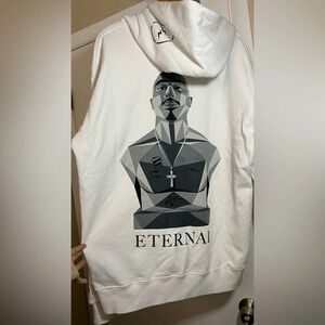 Fragment x Interscope 2Pac Tupac White Hoodie Size XL